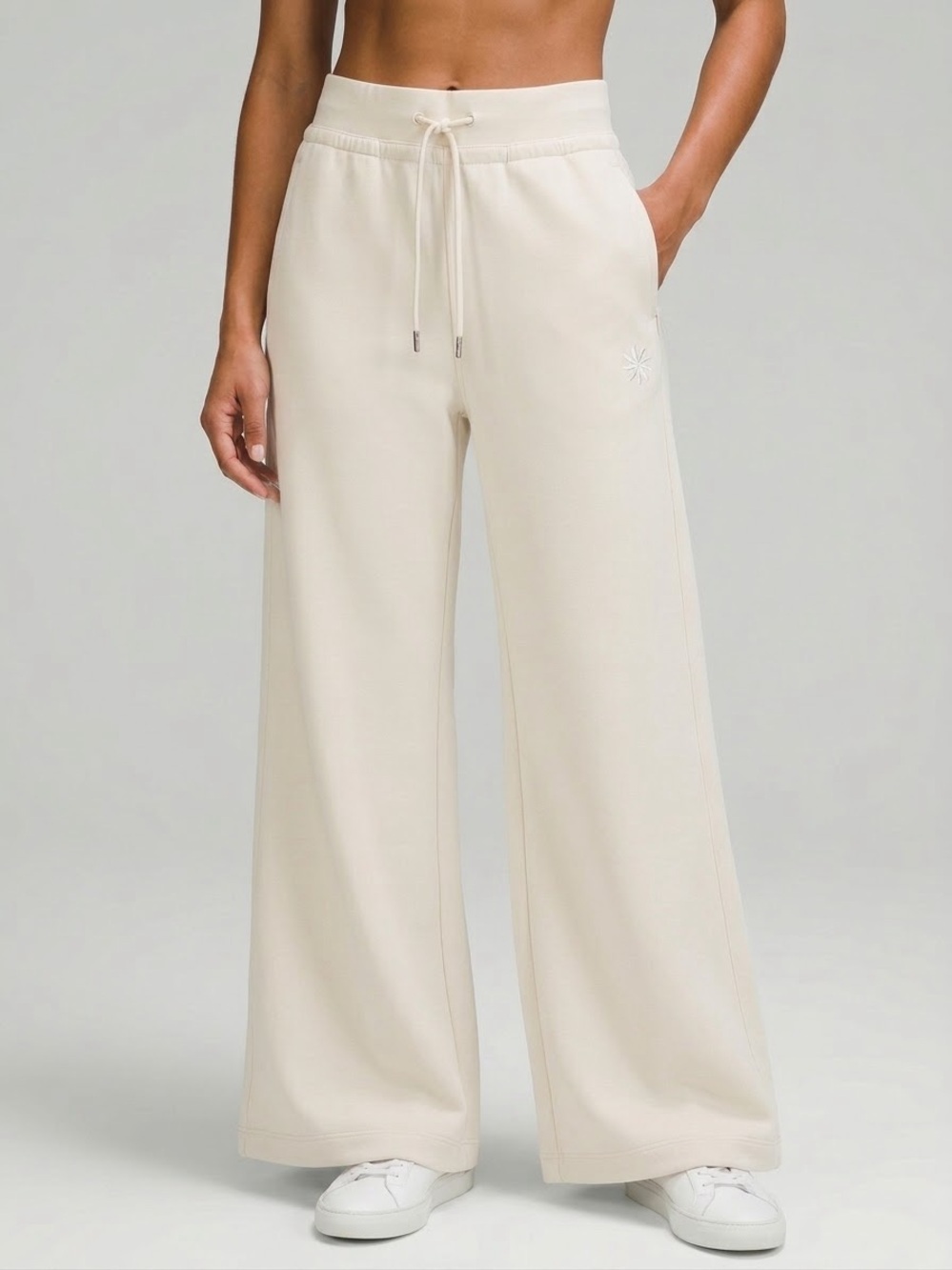 Athleta Allure High Rise Wide Leg Pant size XL Tall cream